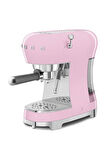 SMEG 50's Style ECF02 Manuel Espresso Kahve Makinesi Pembe