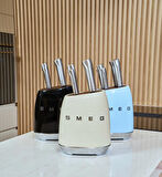 SMEG 50's Style KBSF02 Siyah Standlı Bıçak Seti