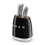 SMEG 50's Style KBSF02 Siyah Standlı Bıçak Seti