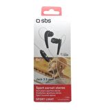 SBS 47200 TESPORINEARKL 3.5 MM JACK'LI MİKROFONLU STEREO SPORCU KULAKLIK SİYAH