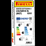 Pirelli 235/50 R18 101 V (MGT) XL SOTTOZERO Serie 3 Oto Kış Lastiği (47.hafta 2021)