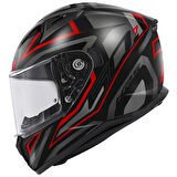 GIVI 50.7 PROTON MAT TITANIUM-KIRMIZI KASK
