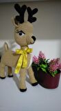 Amigurumi El İşi Doğal Oyuncak Yılbaşı Geyiği Puzzy