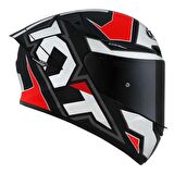 KYT TT-COURSE KASK ELECTRON MAT GRİ/KIRMIZI