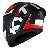 KYT TT-COURSE KASK ELECTRON MAT GRİ/KIRMIZI