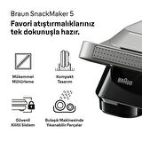Braun Snack Maker 5 SM5005 Sandviç, Waffle ve Tost Makinesi Silver