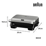 Braun Snack Maker 5 SM5005 Sandviç, Waffle ve Tost Makinesi Silver