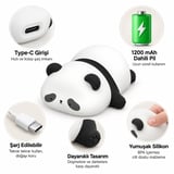 MUITOMAS PANDA FİGÜRÜ SİLİKON  GECE LAMBASI USB-C