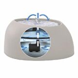 İmac Pet Fountain Kedi ve Köpek İçin Otomatik Su Kabı Gri 220v 32x28x13 Cm 