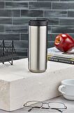 Çift Duvarlı Çelik Termos Bardak - 500 mL, Gri | Kaliteli ve Dayanıklı Termos Matara | Termos Kupa v
