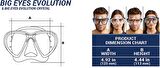 Cressi Yetişkin Big Eyes Evolution Maske BLACK- YELLOW