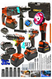 4'lü Set 21v 3.0ah Şarjlı Taşlama- Şarjlı Hilti-10mm Darbeli Şarjlı Matkap-şarjlı Somun Sıkma