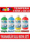 Carioca Tempera Ana Renkler Yıkanabilir Sulu Boya Seti 500 ml 4'lü