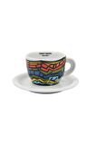 Edex ’’arlecchino’’ Cappuccino Fincan Ve Tabak - 190 Ml - Set 2 Adet