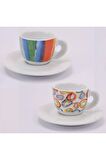 Porselen Espresso Fincan Ve Tabak Takımı 60 ml Set 2 Adet