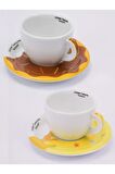 Edex ’’goloserie’’ Cappuccino Fincan ve Tabak - 190 ml- Set 2 Adet