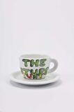 Edex ’’In Our Hands’’ Porselen Cappuccino Fincan ve Tabak Takımı - 180 ml (6,4 oz)