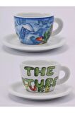 Edex ’’ın Our Hands’’ Cappuccino Fincan Ve Tabak - 190 Ml - Set 2 Adet
