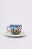Edex ’’ın Our Hands’’ Cappuccino Fincan Ve Tabak - 190 Ml - Set 2 Adet