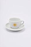 Verona El Yapımı "güneş" Motifli Cappuccino Fincan Ve Tabak Takımı - 180 ml (6.1 OZ)