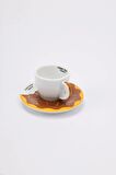 Edex ’’goloserie’’ Porselen Espresso Fincan Ve Tabak Takımı - 60 Ml - Set 2 Adet