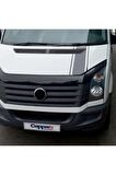 Volkswagen Crafter Ön Kaput Koruma Rüzgarlığı 3mm Akrilik (Abs) Parlak Deflektör 2012-2017
