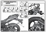 Kappa KLXR364 YAMAHA XJ6 - XJ6 DIVERSION - XJ6 DIVERSION F600 (09-15) Yan Çanta Taşıyıcı