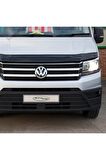 Volkswagen Crafter Ön Kaput Koruma Rüzgarlığı 3mm Akrilik (Abs) Parlak Siyah Deflektör 2018>