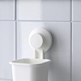 IKEA Tisken Vantuzlu Beyaz Plasti̇k Diş Fırçalık