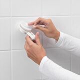 IKEA Tisken Vantuzlu Beyaz Plasti̇k Diş Fırçalık