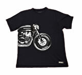 HONDA COLLECTION SİYAH T-SHIRT MOTOSİKLET ÇİZİMLİ