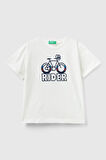 Erkek Çocuk Bisiklet Yaka T-Shirt - Beyaz | 2-3 Yaş