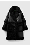 United Colors Of Benetton Kadın / Kız Siyah Palto (Model Kodu: 123A244Ndn04T )