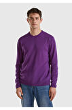 United Colors of Benetton Erkek Mor Kazak Model Kodu: 123A1002U1G34