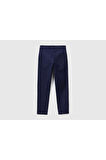 United Colors of Benetton Erkek Çocuk Lacivert 5 Cepli Gabardin Pantolon