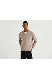 United Colors of Benetton Erkek Kahverengi Kazak Model Kodu: 123A1002U4407