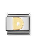 Composable Classic Dekoratif Link - Harfler - D harfi - (04 D) 18K Altın