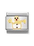 Composable Classic Dekoratif Link - Noel - Kardan adam - (04 Snowman) 18K Altın