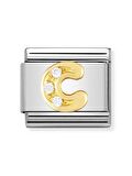 Composable Classic Dekoratif Link - Harfler CZ - C - (03 C) 18K Altın Zirkon