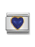 Composable Classic Dekoratif Link - Taşlar Kalpler - Kalp Lapis - (09 LAPIS) 18K Altın