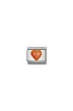 Composable Classic Stones Hearts In Stainless Steel With 18k Gold (10_pınk Coral)