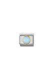 Composable Classic Round Stones In Stainless Steel With 18k Gold (06_turquoıse)
