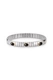 Extensıon Bracelet (s) In Stainless Steel With 18k Gold And 3 Cubic Zirconia (011_black)