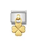 Composable Classic Dekoratif Charm - Charm Semboller - Dört yaprak yonca -  18K Altın