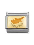 Composable Classic Dekoratif Link - Bayraklar Avrupa - Kıbrıs - (49 Cyprus) 18K Altın