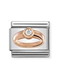 Composable Classic Dekoratif Link - Semboller - Yüzük - (04 Ring) 9K Rose Altın