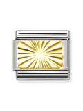 Composable Classic Dekoratif Link - Gravür - Elmas Plaka - (56 Diamond coated) 18K Altın