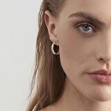 Chic&Charm - Küpe - Yeşil yüzgeç, sarı altın