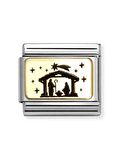 Composable Classic Dekoratif Link - Plakalar Mesajlar - Doğuş - (34 Nativity) 18K Altın