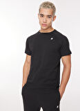 K-Way Bisiklet Yaka Düz Siyah Erkek T-Shirt K0074Q0_EDWING
